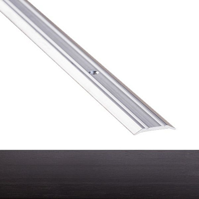 Поріжок алюмінієвий 5-А Лугалпроф профільований з отворами 3x25x900 мм дуб венге