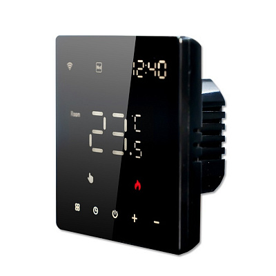 Терморегулятор для теплої підлоги In-Therm WI-FI СЕНСОРНИЙ PWT 081 ЧОРНИЙ ДЛЯ ТЕПЛОГО ПІДЛОГИ