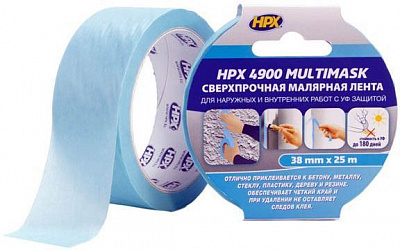 Лента малярная HPX сверхпрочная с УФ-защитой 25 м EW3825