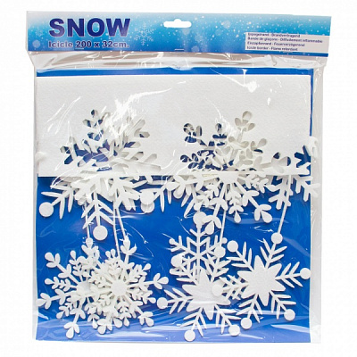 Декорація Девілон зі сніжинками 200 см 90303