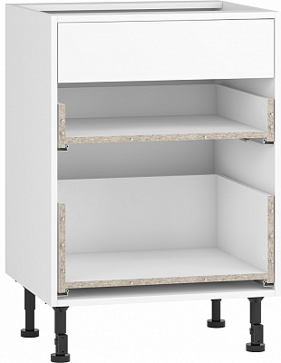 Тумба нижняя Грейд с 3-мя ящиками частичного выдвижения Q-25 Оптимум 600x870x522 мм белый