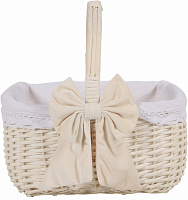 Корзина плетеная с текстилем и бантом 36х28х18 см EPR-250821-2