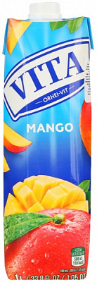 Нектар Vita пастеризованный с мякотью Mango 1л 