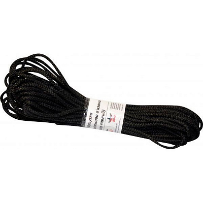 Шнур полипропиленовая 4 мм 20 м черный 0,11 кг