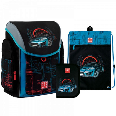 Рюкзак шкільний KITE (пенал з наповненням + сумка) WK 583 Racing 48435