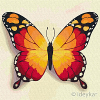 Картина по номерам Оранжевая бабочка Идейка 