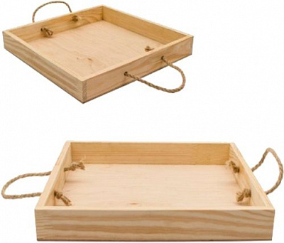 Піднос дерев'яний 30х30х4см Rosa Talent