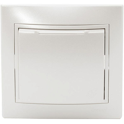 Розетка с заземлением Lezard Mira 16 А 250 В 701-3030-123В без шторок с крышкой белый