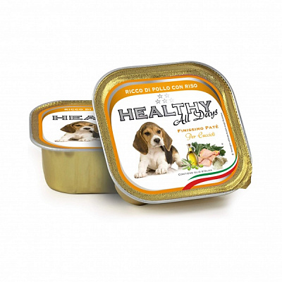 Корм для цуценят для усіх порід Healthy All days 4+1 5х150 г курятина і рис