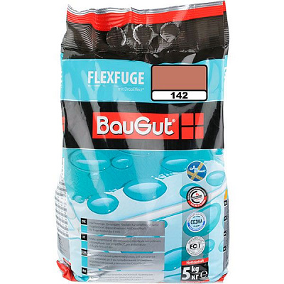 Фуга BauGut flexfuge 142 5 кг коричневий