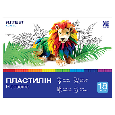 Набір пластиліну 18 кольорів 360 г Classic (K-085) KITE