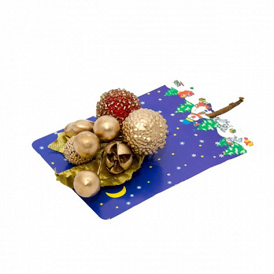 Веточка декоративная Девилон новогодний сувенир 7 см 