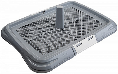 Туалет под пеленку AnimAll L 62х46х5 cм серый 166023