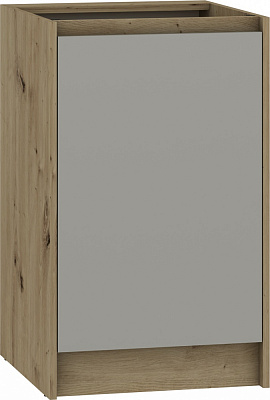 Тумба нижняя МС Злата 50х82х52 шиншилла серая/дуб артизан Грейд