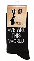 Носки женские Молли WE ARE THIS WORLD р. 23-25 черный 1 пар 