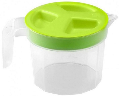 Ковш с крышкой мерный Китченмикс HDR d12,5/h10 см 0,5 л 127_белый Heidrun