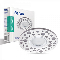 Світильник світлодіодний вбудовуваний Feron RGB 3 Вт MR16 білий матовий CD989 