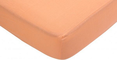 Простирадло на резинці 160x200 см персиковий Luna