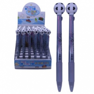 Ручка шариковая Лідер Канц Футбольный мяч объем 3 цвета 