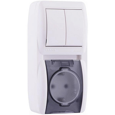 Выключатель и розетка Nata 710-0200-173 белые