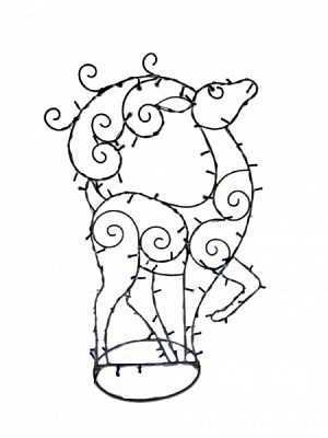 Декоративна новорічна фігура Олень Чарівний BLACK світлодіодна (LED) 140 см