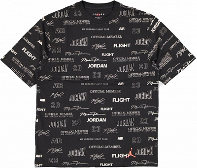 Футболка Nike M J FLT MVP STMT 85 SS CREW DX9573-045 р.S чорний