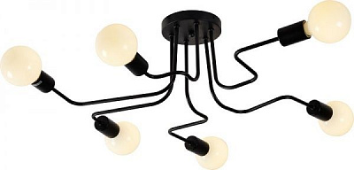 Светильник потолочный Accento lighting Nice 6x60 Вт E27 черный 
