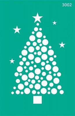 Трафарет многоразовый самоклеящий №3002 серия Новый год 130х200 мм Rosa Talent