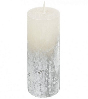 Свічка Циліндр C07*20/1-1.1-9.1 омбре біла в сріблі Candy Light