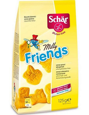 Печенье формовое Dr. Schar Milly Friends без глютена 125 г 