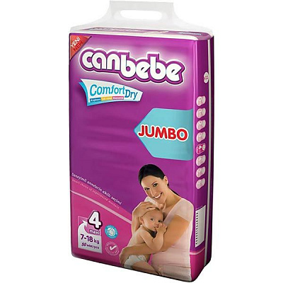 Подгузники CanBebe Comfort Dry Jumbo 4 7-18 кг 50 шт