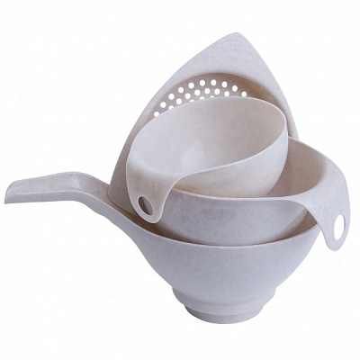 Набір лійок Simple 4 шт, 210х135х135 мм крем Flamberg