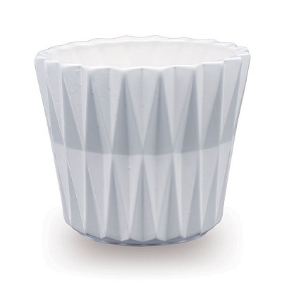 Кашпо керамическое Santino Geometric фигурный 2 л белый (O-34-16-J-15-00) 