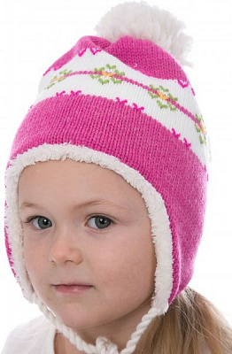 Шапка для девочек ДАЙС р.48 малиновый 069066/2 