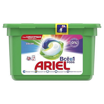 Капсули для машинного прання Ariel Все-в-1 Color 12 шт.