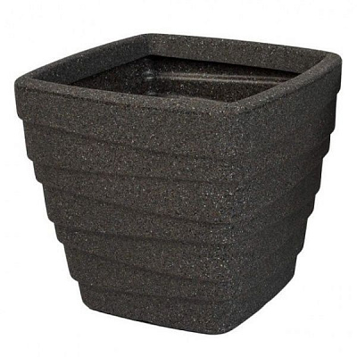 Горшок пластиковый Горшок Троян квадратный 33х33х31 (10932991) квадратный 28л серый 