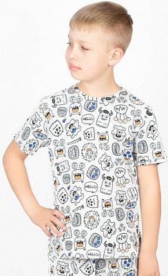 Футболка для мальчиков Roksana р.140–146 серый №001/16059 