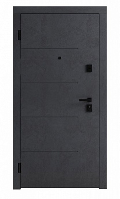 Двері вхідні Rodos Steel Ultra F-101 бетон антрацит / каштан білий 2050x960 мм ліві