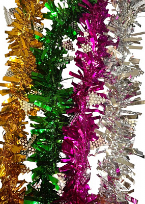 Дождик новогодний Long Dragon LD25-018 9 см 2 м в ассортименте