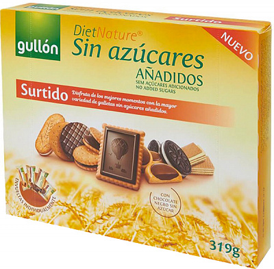 Печенье Gullon без сахара Diet Nature Ассорти 319 г 
