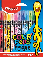 Набір фломастерів Color Peps Monster 12 кольорів MP.845400 Maped