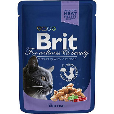 Корм Brit Premium с треской 100 г