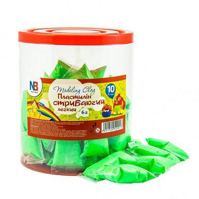 Пластилин легкий прыгающий 6 г, зеленый Nota Bene
