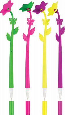 Ручка кулькова Centrum FLOWER синя 0,7 мм 80415