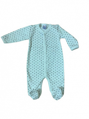 Комбинезон детский для мальчика Моя планета горошек Кмб302-8 р.56 белый 