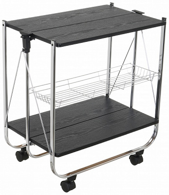 Стіл розкладний SG-0201-TA 680x400x640мм хром/чорне дерево (SG-0201 )