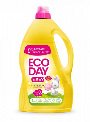 Гель для машинной и ручной стирки ONIKS ECO DAY Baby UNIVERSAL 4 кг