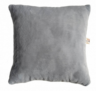 Подушка декоративная Мех 45x45 см серый Selena 