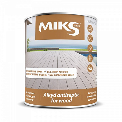 Антисептик MIKS Color алкидный для древесины 2,2 кг