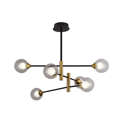 Люстра Miorro Prato 6x8 Вт G9 чорний із золотом 51-313-006